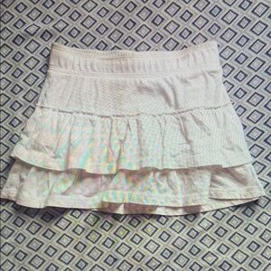 Elegant White Tiered Skirt